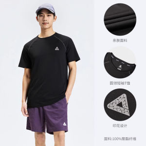 Peak Quick Dry round Neck Short Sleeve T-Shirt Mens Summer Sportswear Casual Running Suit Womens Breathable Moisture Wicking