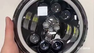 Đèn pha 7 inch LED RGB IP67 DRL Hi/Lo h4 60W cho xe Jeep Niva 4x4 12V 24V