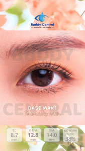 (1 chiếc lẻ) Lens SEED 1 ngày màu Base Make full dãy độ từ 0 đến -12 độ - Buddy Central