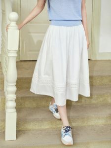 OSA | Summer New Lace Stitched Puff A-Line Dress