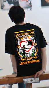 Baju PSHT Full Desain Belakang Kaos Hati Bersinar Baju Persaudaraan Hitam Merah Biru