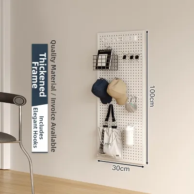 Hanging Storage Rack Wall Display Shelf Stainless Steel Perforated Panel