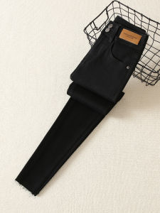 La Chapelle High Waist Slim Fit Denim Jeans Womens Elastic Butt Lifting Tightening Pants Vintage Washed Pure Color Casual