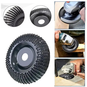 4 Inch Round Wood Angle Grinding Wheel Abrasive Disc Angle Grinder Carbide Coating 22mm Bore Shaping Sanding Carving Rotary Tool