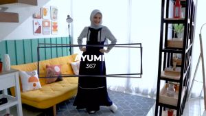 BAJU DRESS WANITA GAMIS ETHICA AYUMI 367 NAVY / BAJU DAILY OUTFIT DRESS GAMIS BAHAN MONALISA MIX INTERLISIS BUSUI FRIENDLY