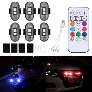 Car Strobe Light 8Color Remote Motorcycle Flash Led Anti-collision Warning Lamp Waterproof Wireless Remote Control For Car Bike