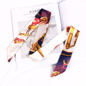 Multi-Functional Silk Scarf Handbag Handle Knotting Womens Fashion Accessory Hairband Headscarf Professional Necktie Small Ribbon