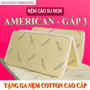 [FREE SHIP] NỆM GẤP 3 - Nệm Cao Su Non American - Nệm Mỹ Cao Cấp - Đủ Kích Thước
