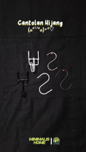 Cantolan Hijang 10cm Hanger Putih Hook Tembok