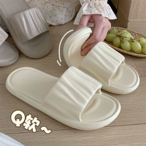 XIXITIAO Women's Summer Soft Bottom Slippers: Simple Solid Color Folded Cool Slippers