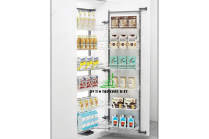 Tủ kho nan tròn 6 tầng eurogold cánh mở cho tủ bếp 450 600mm 6 tầng 12 khay chất liệu inox 304