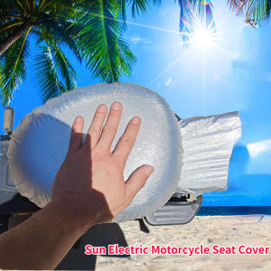 Universal Electric Bike Sun Protection Seat Cover Heat Insulation Cushion Cover Electric Motorcycle Sunshade Seat Cover Waterproof Bike Seat Cover