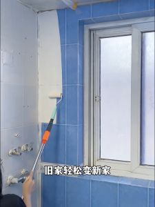 Premium สีทาพื้นกระเบื้อง สีทากระเบื้อง พร้อมลูกกลิ้งและแปรงทาสี สีทากระเบื้องห้องน้ำ สำหรับงานผนังและงานพื้น