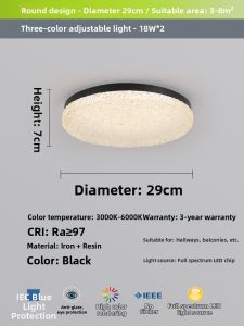 FANZHEN | Minimalist Italian Crack Ice Pattern Platinum Resin Ceiling Light