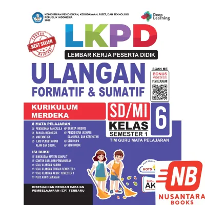 LKPD Ulangan Formatif & Sumatif SD Kelas 1 2 3 4 5 6 Semester 1 Kurikulum Merdeka