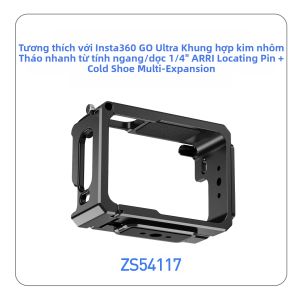 Khung Mở Rộng Chống Rơi Xoay 360 Độ Cho Insta360 Go Ultra Action Camera Lồng Kim Loại Bảo Vệ Từ Tính Phụ Kiện Tháo Lắp Nhanh