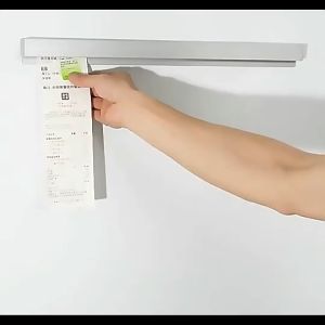 Kitchen Menu Clip Premium Aluminum Kitchen Menu Clip Holder Receipt Clip No Punching Stick Ticket Check Holder Alloy Paper Tab Clip Organizer for Restaurant Cafe Bar Ticket Holder Bill Receipt Check Holder