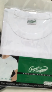 1 Pcs Kaos Oblong Polos Pria Crocodile Bahan Cotton | Kaos Laki Laki Dewasa Hitam Putih Nyaman