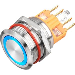 LANBOO | Waterproof Illuminated Metal Button Switch Gold/Silver Plating