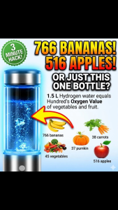 [SG Stock] Hydrogen Rich Water Bottle | 800-1200PPB High Concentration | 3-Min Fast Electrolysis | Borosilicate Glass Water Ionizer | Super Antioxidant Maker
