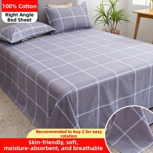 HEYUE | Simplified Checkered Thick Bed Sheet 1.5m×1.8m