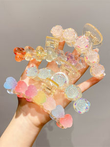 Summer Large Size Transparent Flower Hair Clip Womens Headwear Back of Head Shark Clamp Hair Accessories Hairpins