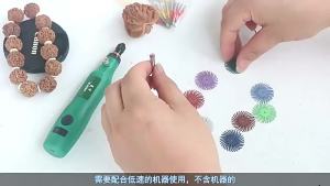 Dụng Cụ Đánh Bóng Đĩa Xoắn Ốc Cho Dụng Cụ Quay Điện - Phụ Kiện Đánh Bóng Gương Khắc Gỗ Đồ Trang Sức Bằng Nylon Lưới 80/120