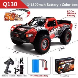 1:14 4WD Off-road RC Car 70KM/H Or 50KM/H With LED 2.4G Remote Control Cars Brushless Motor High Speed Drift Monster Truck Toys