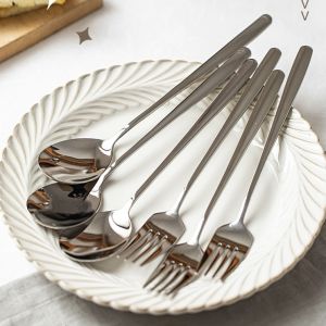 1 Piece Spoon Fork Home Signature 304 Stainless Steel Tableware Fine Dining Cutlery Household Korean Style Spoon Fork