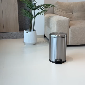 3-30L Stainless Steel Dustbin Metal Rubbish Trash Bin Pedal Kitchen Rubbish Bin With Lid
