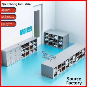 Double-Sided 304 Stainless Steel Shoe Cabinet for Workplaces