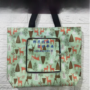 Portable Zipper Shopping Bag Oxford Cloth Large Vegetable Buying Waterproof Customizable Foldable Eco-friendly Storage Handbag