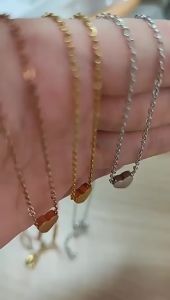 Kalung Titanium Wanita Liontin Love/Hati: Kalung Fashion Wanita Terbaru Bahan Antikarat Anti Luntur