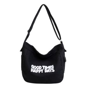 TAS SELEMPANG SLING BAG WANITA TAS KANVAS HAPY DAYS