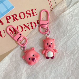 Pink Beaver Ruby Loopy Pendant Keychain Ins Cartoon Cute Girlfriend Gifts Schoolbag Pendant Accessories