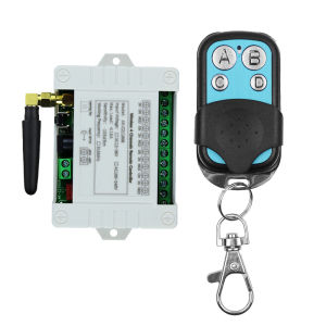 DC 12V-36V 10A Relay 433MHz 4-Channel Wireless Remote Control Switch Receiver and 4 CH Push Metal Transmitter