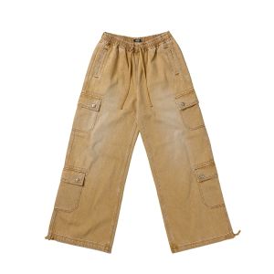 SMFK | Cross Statue Loose Fit Denim Jogger Pants