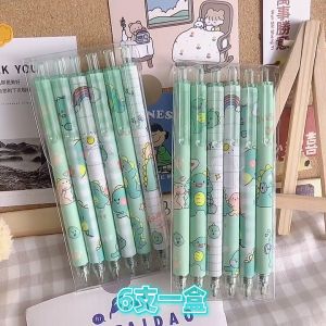 Bestella💗COD 6 PCS Kartun Kreatif Pena Gel Lucu Tekan Pensil Murid Perlengkapan Sekolah Alat Tulis