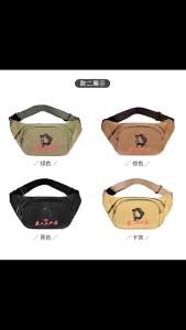 Tas Pinggang Canvas Waistbag Pria Import Keren