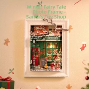 JINWUCHUANGYI | DIY Christmas Frame Cottage Miniature Wood Model
