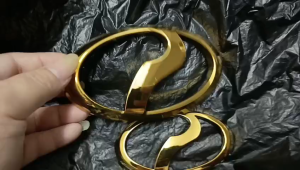 Perodua Myvi 2008 2010 Icon Front & Rear Logo Emblem Gold Black Chrome Carbon