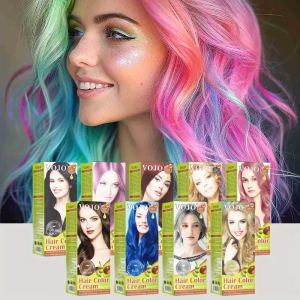 Hair Color CreamPlant-BasedGentle Formula 9 Vibrant Colors for Stylish Hair Festive Hair ColorVibrant Color Gentle Hair Dy
