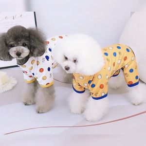 jumsuit (áo liền quần) in hình mặt cười cho chó mèo - T3 PETS SHOP