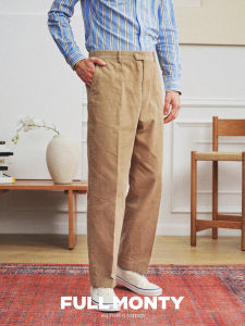 Corduroy Cotton High Waist Loose Straight Retro Mens Pants