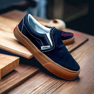 Sepatu anak slip on Sepatu anak slop Sepatu anak slide Sepatu anak laki laki dan perempuan casual sepatu slip on Black gum