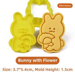 Wedding Cake Toppers Baking Tools Cartoon Animal Cookie Cutters Heart Flower Print 3D Sugar Art PLA Material Kitchen Cooking