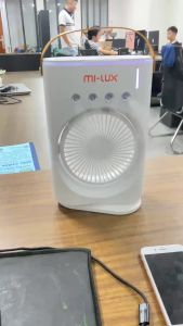 Quạt Điều Hòa Phun Sương MI-LUX A3 PLUS 2 Tầng Quạt Điều Hòa Tích Điện 3 Vòi Phun Sương Dung Tích 400ML Quay 360 Độ