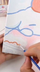 Lukisan Nombor Kanak Kanak DIY Cat Minyak Warna Isi Sendiri Sanrio Kartun Simple Painting Drawing Set Kids Cartoon DIY Digital Sanrio Oil Painting Color Oil Painting Simple Small Painting 儿童卡通治俞系diy数字三丽鸥油画手工填充色油彩画简单小画 E275