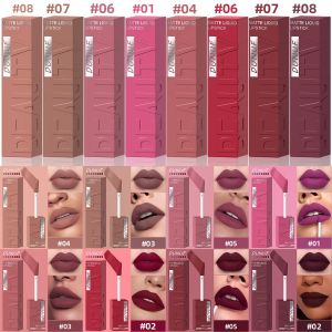 Son Kem Lì 8 Màu Nude Nâu Đỏ Đậm Son Bóng Không Dính Cốc Lâu Trôi