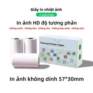 Mini Bluetooth Miếng Dán Máy In Thông Minh Bỏ Túi Nhiệt Có Cuộn Giấy Cho iOS & Android Inkless Sử Dụng Tại Nhà Máy In Ảnh